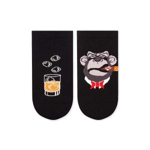 Mākslinieciskās zeķes Dons pērtiķis - melnas